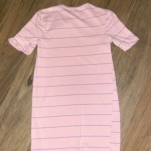 Pink and blue striped maxi dress. Size : xs